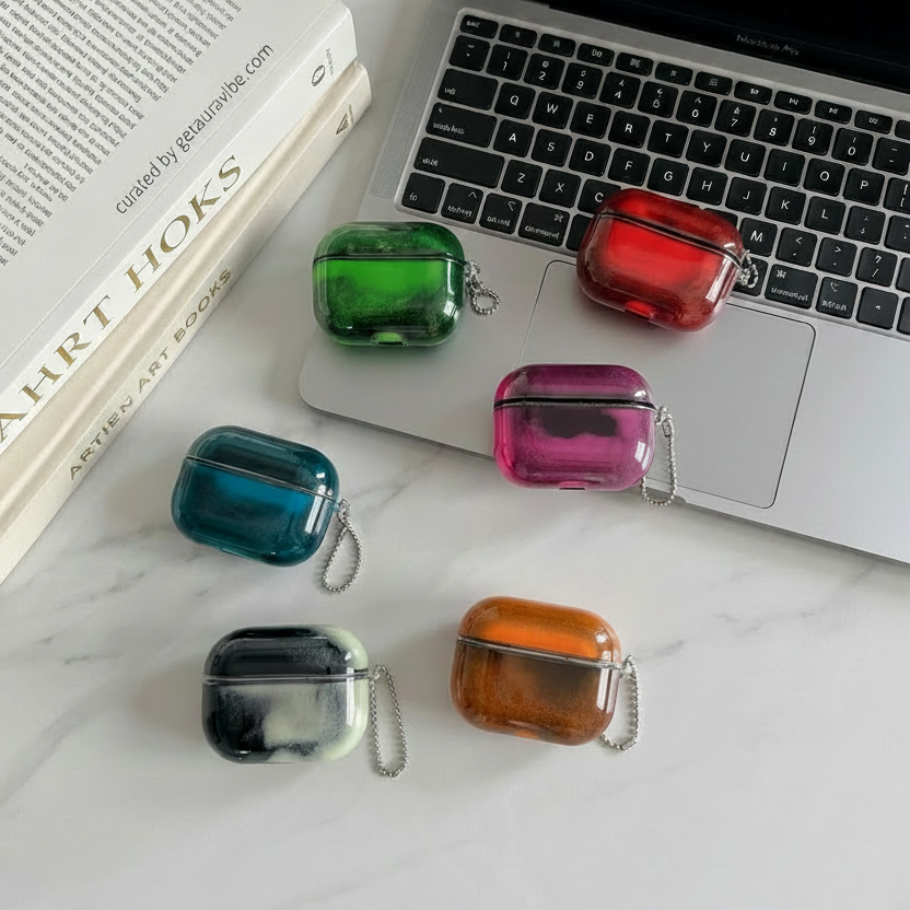 Luminous Floating Quicksand Glowing AirPods Case