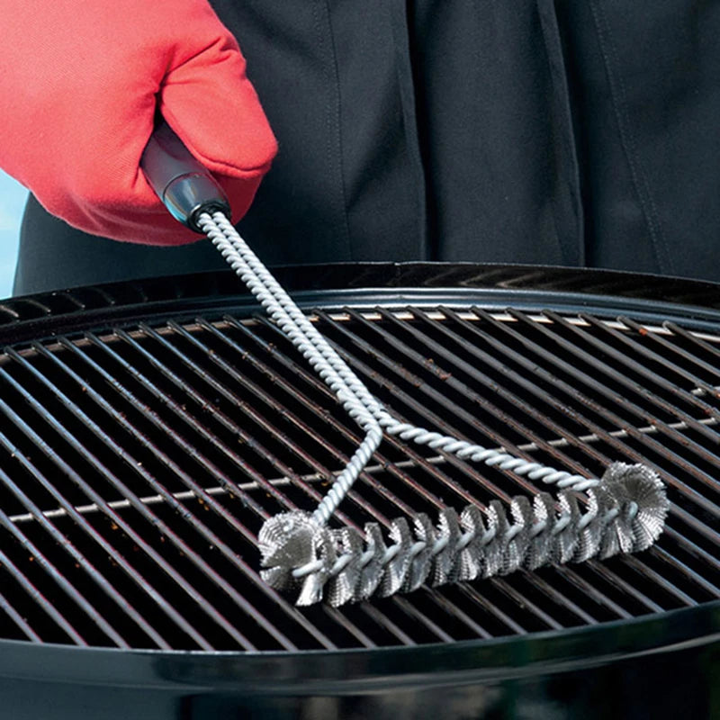 Premium Stainless Steel BBQ Grill Cleaning Brush – Durable Grill Accessory
